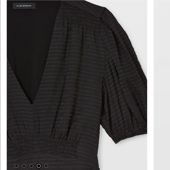 Club Monaco V-Neck Puff Sleeve Dress